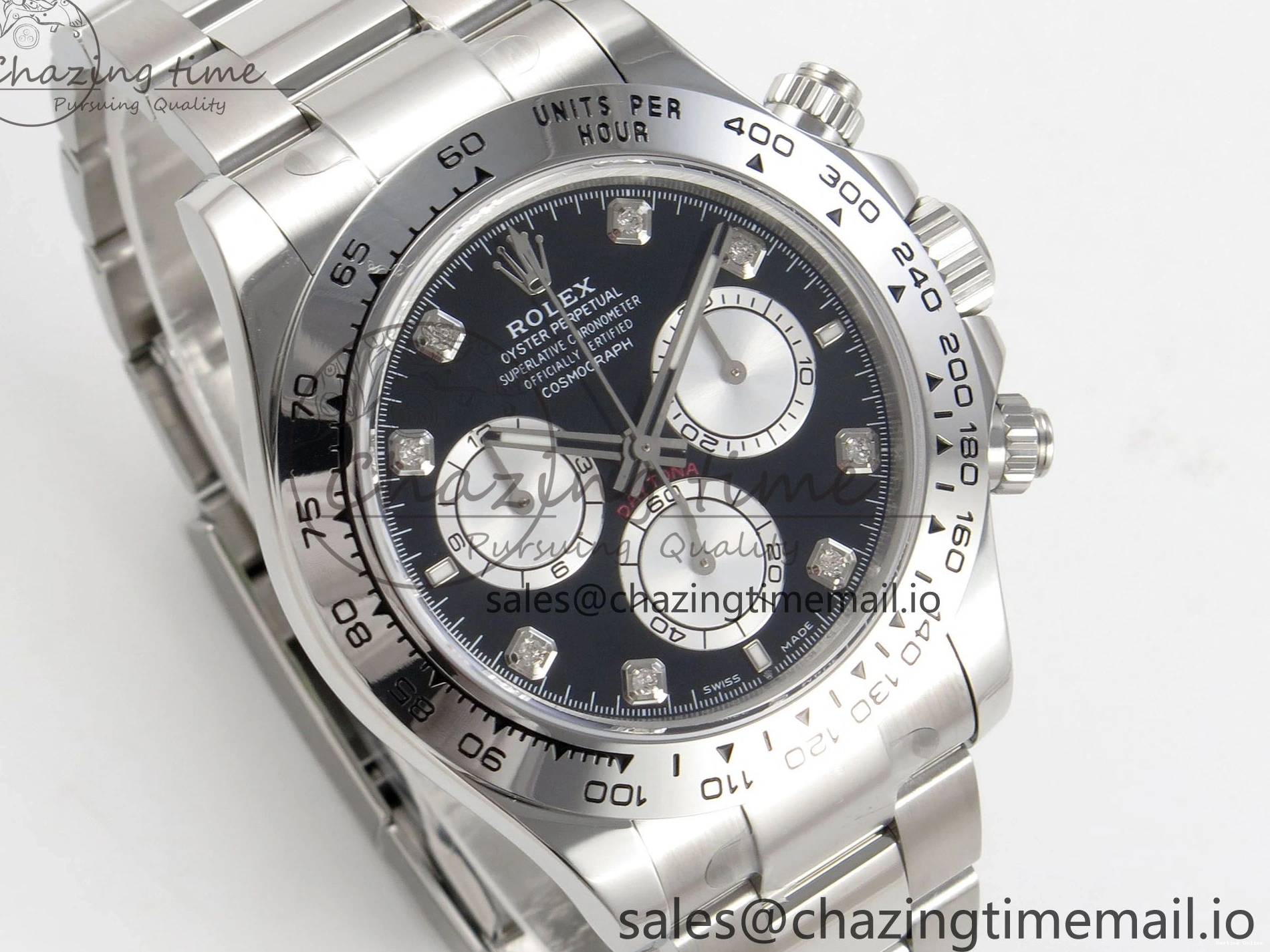 0210 Tailored Daytona 126509 Clean 1:1 Best Edition Black SS Dial on SS Bracelet Super Clone DD 255